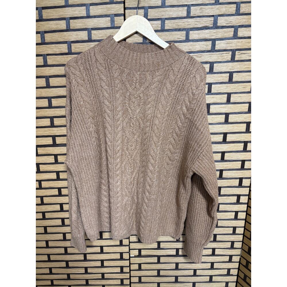 Old Navy Brown Mock Neck Tunic Length Sweater Size XL